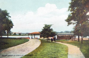 1907 WARWICK RHODE ISLAND BUTTONWOODS RAILWAY STATION  POSTCARD POSTED VINTAGE - Picture 1 of 3