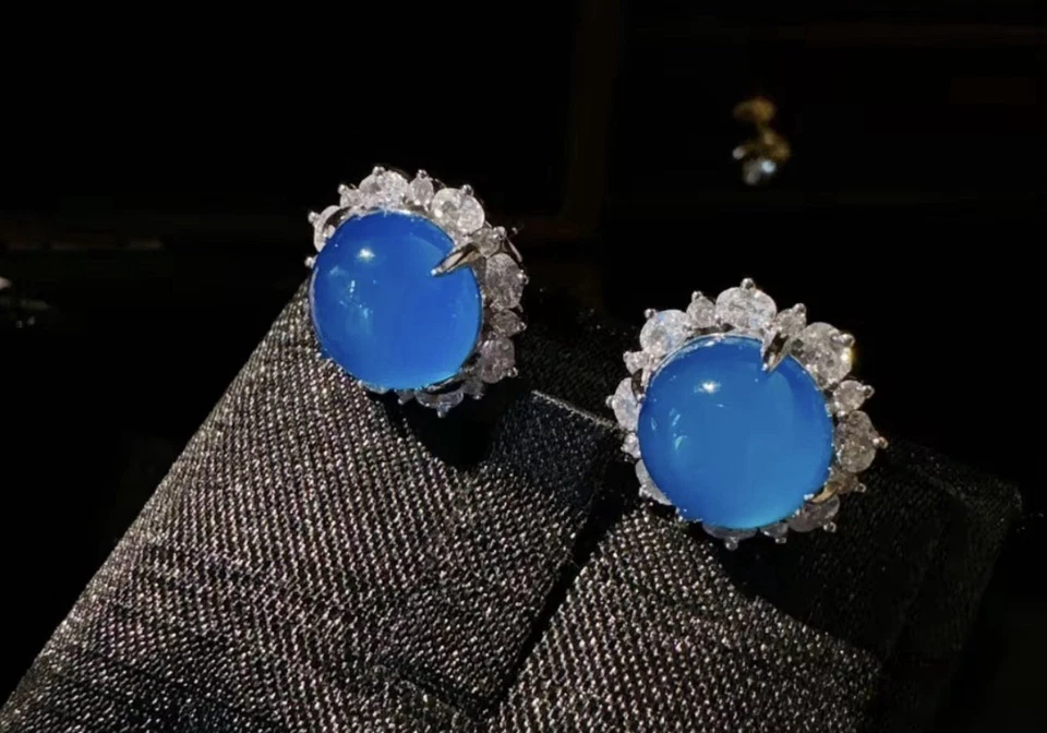 Blue JADE Earrings - Image 1 of 1