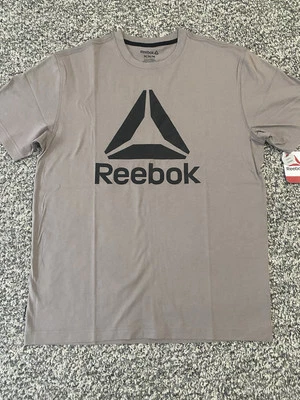 Camiseta deportiva de algodón Delta Reebok para hombre - madera a la deriva - mediana - totalmente nueva con etiquetas Foto 1 de 3
