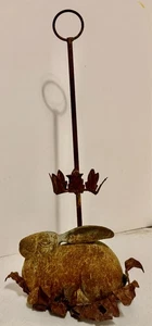 Aplique de pared única hojas de metal aplicadas conejo de hierro fundido candelabro - Imagen 1 de 6