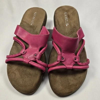 Aerosoles Wip Away Pink Women's Slide Flat Sandals Comfort Size 9 - Image 1 of 4