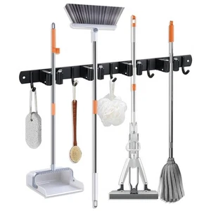 Broom Hanger and Mop Holder, Heavy Duty Garden Tool Organizer Rack Rake and S... - Picture 1 of 7