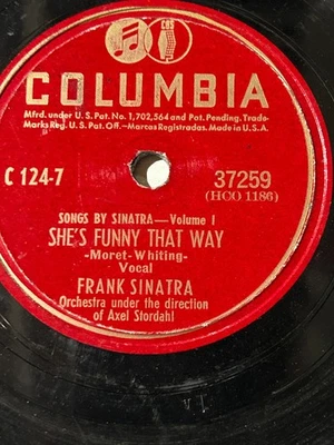 Frank Sinatra Columbia 78RPM - She's Funny That Way / Embraceable You Foto 1 de 2