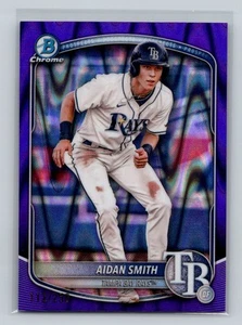 2025 Bowman #BCP-81 Aidan Smith Chrome Prospects Purple Raywave Refractor #/250 - Picture 1 of 2