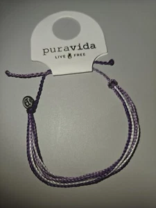 Pura Vida Bracelets Original Customized Colors Purple, Lavender, and White Rare - Picture 1 of 10