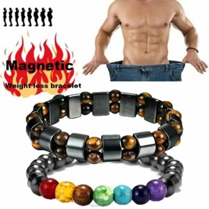 2 piezas Pulsera de Hematita Magnética Alivio del Dolor Potente Terapia Elástica Artritis - Imagen 1 de 8