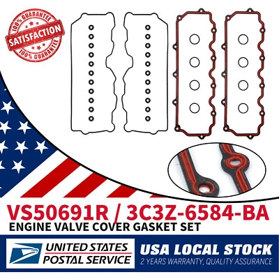 Valve Cover Gasket For 2003-2007 Ford F-250 Super Duty 6.0L Upper and Lower - Image 1 of 4