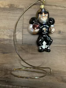 New Orleans Saints Football Team Ornament 5" Player Hanging On Pedestal - Picture 1 of 4