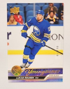 LUKAS ROUSEK 2023-24 UPPER DECK SERIES 1 YOUNG GUNS HIGH GLOSS 07 /10 SABRES NHL