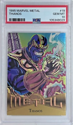1995 Fleer Marvel Metal #19 Thanos PSA 10 GEM MT - Image 1 of 2