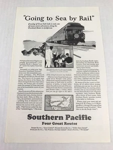 Southern Pacific Railways Vtg 1929 Print Ad Trains Going To Sea By Rail - Picture 1 of 3