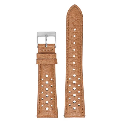 DASSARI Vintage 70's Perforated Leather Rally Watch Band Quick Release Strap - Image 1 of 4