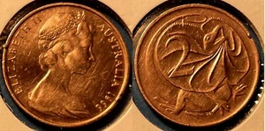 Australia 1966 2 Cents - Elizabeth II Canberra Mint KM-63 Bronze XF+ #111 - Picture 1 of 1
