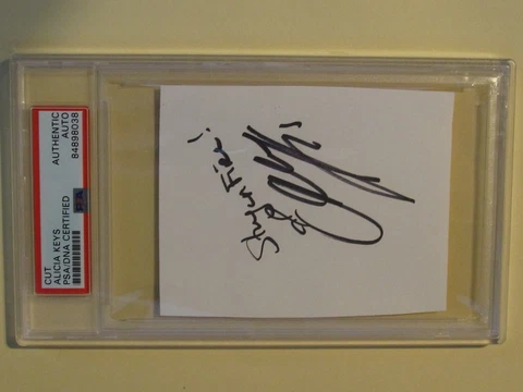 Alicia Keys   PSA/DNA Certified Autograph Signed Cut Cover