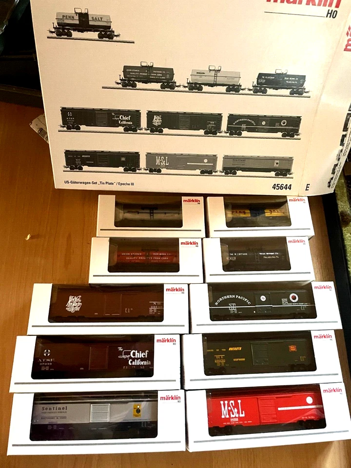 MÄRKLIN HO USA Güterwagen Set Tin Plate nr. 45644  in OVP - Neuware - - Bild 1 von 1