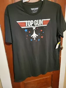 NWT Top Gun Men's XL Black Top Gun Short Sleeve Crew Neck T Tee Shirt - Picture 1 of 3