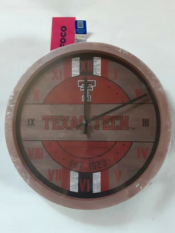 TTU clock Officially Licensed Collegiate Product Forever Collectibles Texas Tech Cover