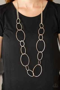 Paparazzi "City Circuit" Chain Necklace in Rose Gold - Picture 1 of 3