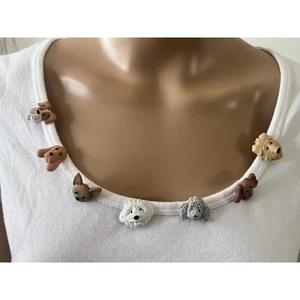 White Medium Just Jeans Women’s Top Handfinished With Puppy Dog Buttons - Bild 1 von 5