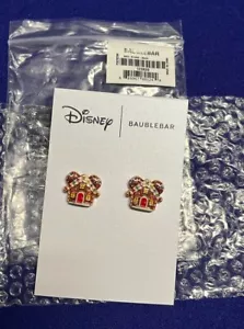 Baublebar Disney Navidad Mickey Mouse Pan de Jengibre Casa Pendientes NUEVO - Imagen 1 de 4