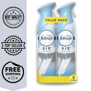 Febreze Odor-Eliminating Air Freshener Spray, Linen and Sky, 2 Ct - Pack of 2 - Picture 1 of 9
