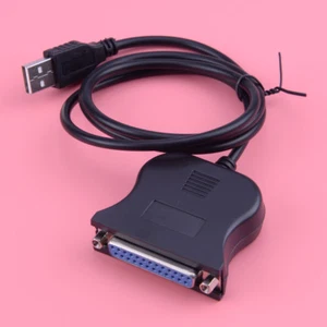Fit for Windows 98/00/XP USB to DB25 25Pin Parallel Printer Cable Adapter PC LPT - Picture 1 of 3