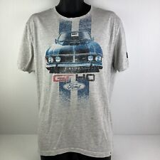 Ford Official GT HO Graphic T-Shirt Mens XL Grey/Blue 60/74