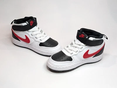 Nike Court Borough Mid 2 (TDV) White/Red/Blk Toddler Boy's Sneakers-Sz 9/10C NWB - Image 1 of 4