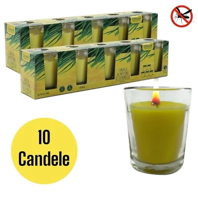 5 -10 Kerzen Citronella Citronelle Ton 7cm Anti-mücken Außen Inter - Bild 1 von 4