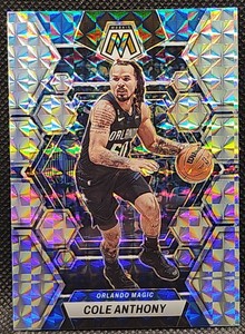 2022-23 Panini Mosaic Cole Anthony Orlando Magic Silver Mosaic Prizm Card Mint