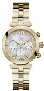 Guess Collection Gold Tone Chronograph Mother of Pearl Women's Watch Y28003L1 - Picture 1 of 5