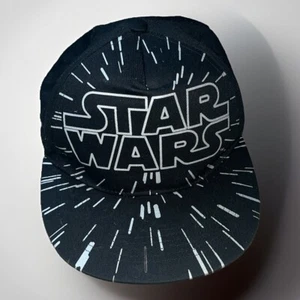 Star Wars Snapback Baseball Cap Hat Adjustable Black Silver Kids Disney - Picture 1 of 4