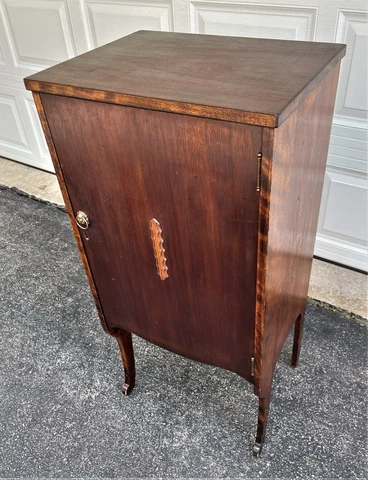Antique Sheet Music Cabinet:  Exterior = 41 1/2" Tall x 20" Wide x 15.5" Deep Cover