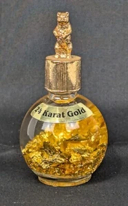 Standing Bear Genuine 24 Karat Gold Flakes Vial Souvenir Vintage Bottle Retro - Picture 1 of 7