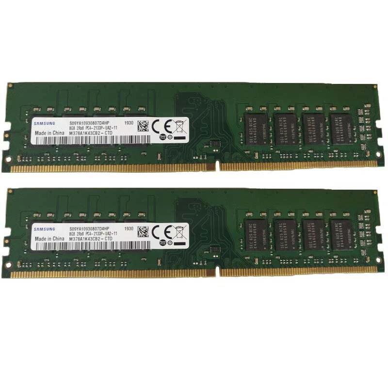For Samsung 2x8GB 2RX8 DDR4 2133P PC4-17000mhz 288pin 1.2V Desktop Memory RAM - Image 1 of 1