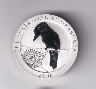 AUSTRALIAN: 2008 $1 KOOKABURRA  1oz  .999 SILVER COIN  #5752 - Image 1 of 2