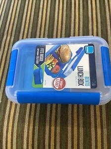 Smash Bento Lunch box Blue Acc619 - Picture 1 of 8