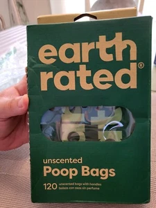 Earth Rated Dog Poop Bags with Handles, Easy Tie,Lavender Scented, 120 Bags 2E1 - Picture 1 of 1