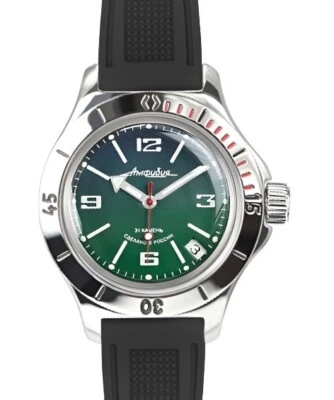 Reloj Vostok Amphibia 120848 Militar Buzo Mecánico Automático Vendedor de EE. UU. Foto 1 de 4