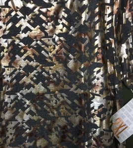 NWT LuLaRoe CARLY ~ 2XL ~ Gray ~ GOLD BRONZE METALLIC Aztec ~ **ELEGANT** HTF! - Picture 1 of 3