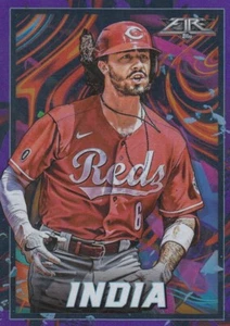 JONATHAN INDIA /99 TOPPS FIRE PURPLE HOLO FOIL CINCINNATI REDS #59 2022 22 - Picture 1 of 1