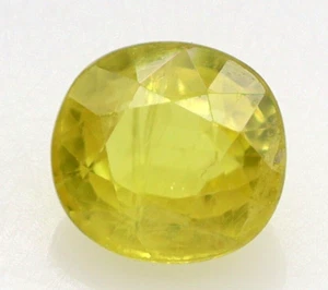 Zafiro amarillo natural Tailandia de 1,37 quilates corte ovalado suelto 6x5 mm VS piedra preciosa limpia - Imagen 1 de 10