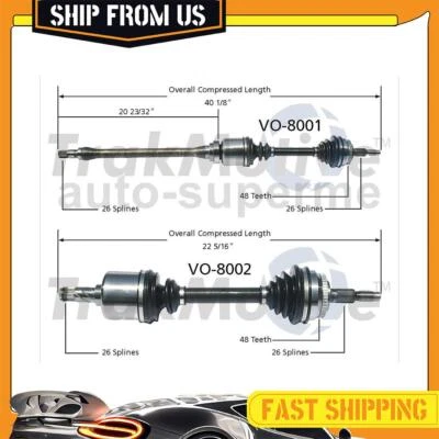 Juego de 2 ejes delanteros articulados TrakMotive CV automático para Volvo 850 1993-1997 Foto 1 de 4