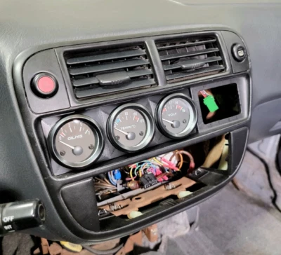 Radio cápsula calibre 3 ángulos triple 52 mm EK EG EF 88-98 Civic Del Sol LHD RHD estéreo Foto 1 de 4