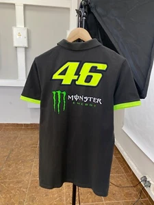 Vintage Y2K Monster Energy Valentino Rossi 46 Polo T-Shirt size M color gray - Picture 1 of 10