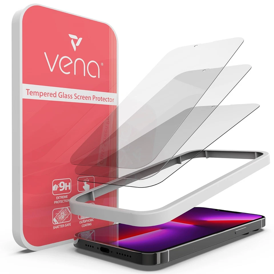 Протектор экрана Vena HD закаленное стекло защита для iPhone 15 14 13 Pro Max Plus - Изображение 1 из 1