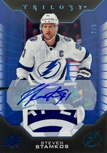 Steven Stamkos autographed GU 2020 Upper Deck card 2/5 NHL Tampa Bay Lightning - Picture 1 of 2