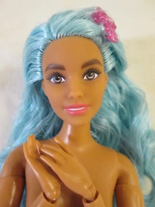 Nude Barbie Touch of Magic Teresa Hybrid Doll Made to Move Body Curvy Teal Hair - Picture 1 of 6