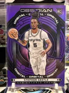 2024-25 Obsidian Purple Orbital Stephon Castle #5 (RC) #/75 Rookie TZ - Imagen 1 de 2