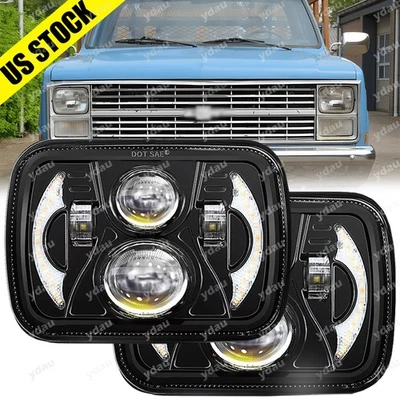 For 1985-2005 Chevrolet Astro 5x7" 7x6" LED Headlight High-Low Beam DRL - Image 1 of 4